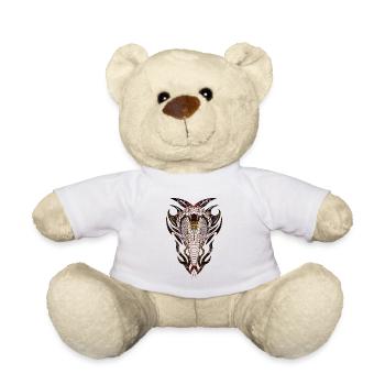 Schlangen Tribal Cobra - Teddy - Weiß - Vorne