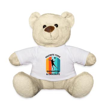 Badminton Badminton Badminton Player Chocolat - Nounours - blanc - Devant