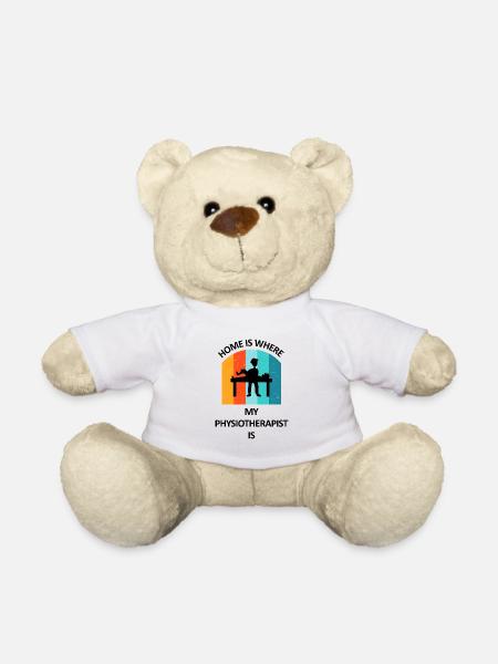 Physiotherapist Humorous Gift Saying Funny - Teddy Bear - white