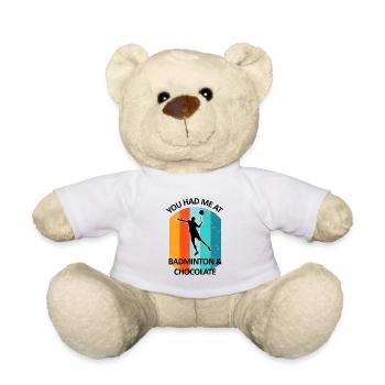 Badminton, Badminton, Badminton, Chocolat - Nounours - blanc - Devant