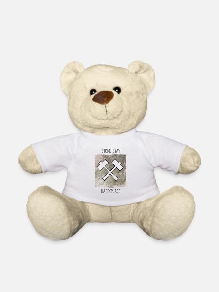 Steinmetz Steinbildhauer Spruch - Teddy - Weiß