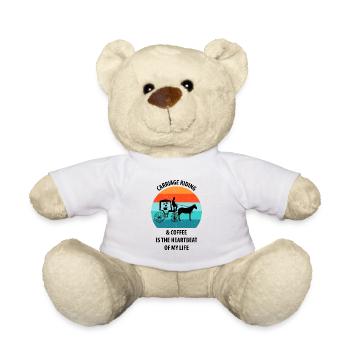 Coachman Carriage Horse-drawn carriage Coffee - Teddy Bear - white - Front