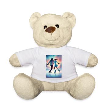 Süßes Eislaufpaar - Teddy - Weiß - Vorne