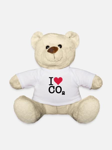 Ich liebe CO2 - Teddy - Weiß