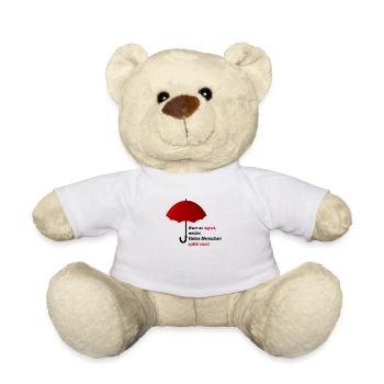 parapluie parapluie petites personnes - Nounours - blanc - Devant