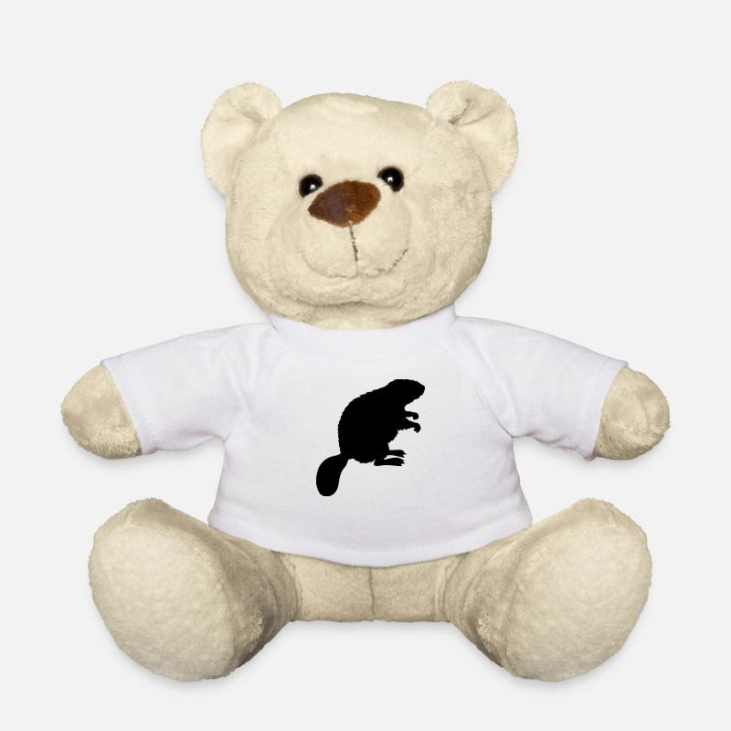 beaver - Teddy Bear - white