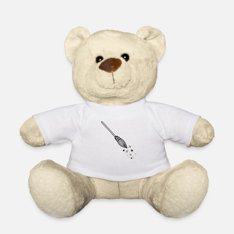 Besen - Teddy - Weiß