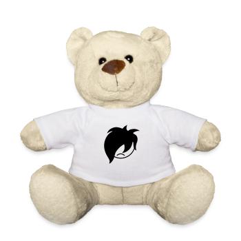 Trauriger Unglücklicher Emo Lange Schwarze Haare - Teddy - Weiß - Vorne