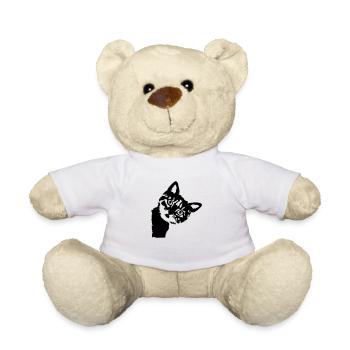 Cat, cute kitten - Teddy Bear - white - Front