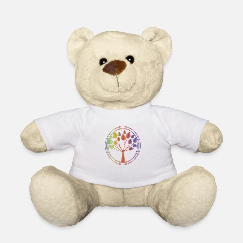 Baum bunt Farbe Herbst Blätter - Teddy - Weiß