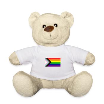 Gay Pride Flagge - Teddy - Weiß - Vorne