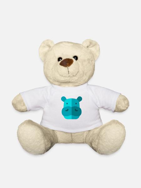 Nilpferd - Teddy - Weiß