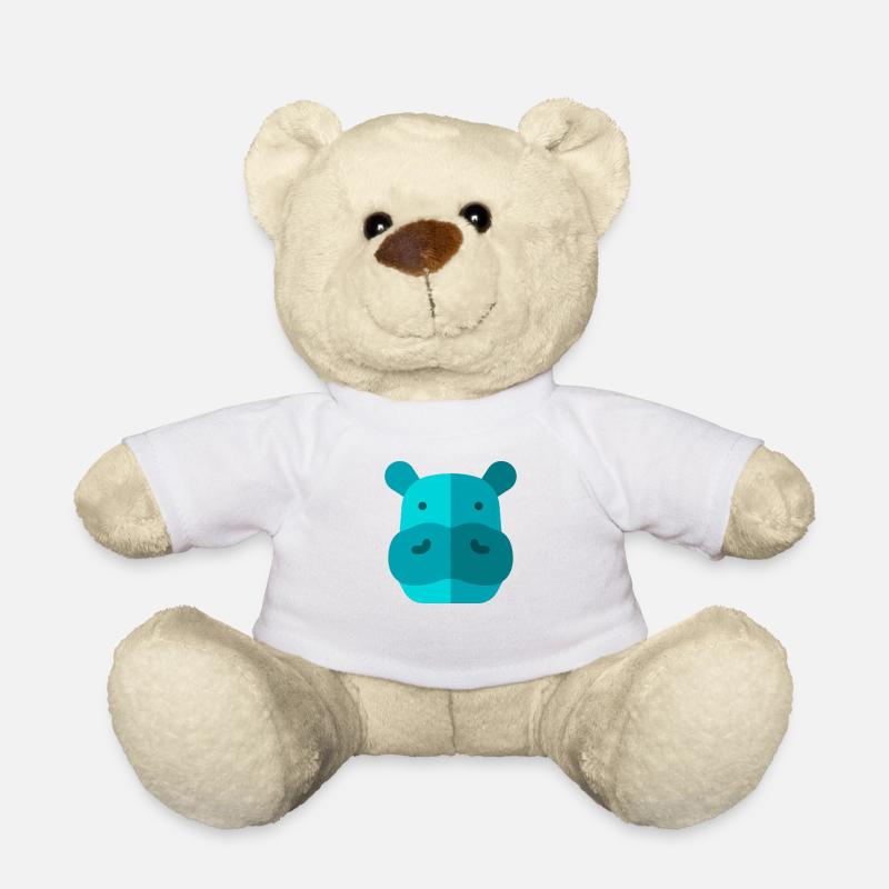 Hippopotames - Nounours - blanc