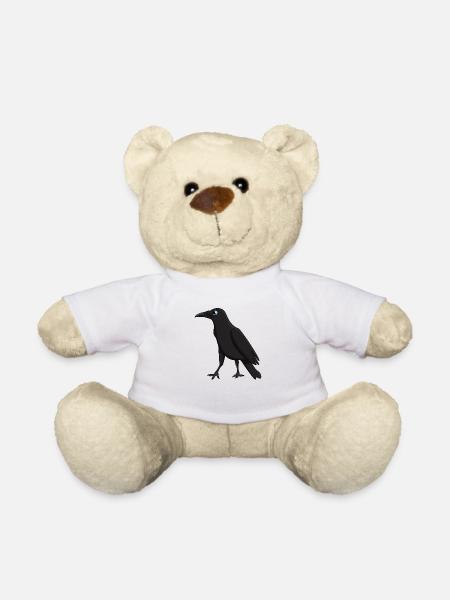 Krähe - Teddy - Weiß