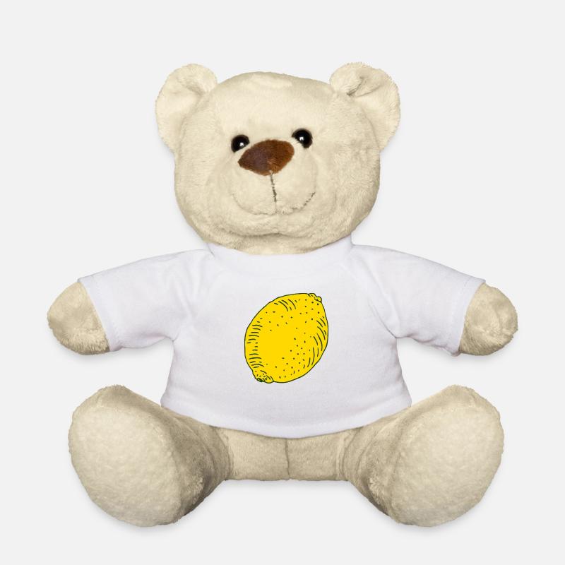 Zitrone - Teddy - Weiß