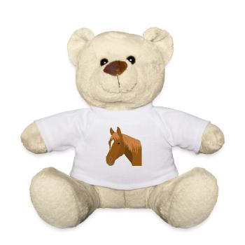 Pferdekopf Pferd braun - Teddy - Weiß - Vorne