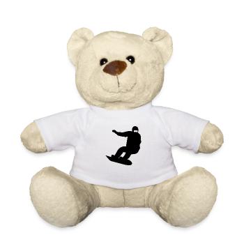 Snowboard Snowboarder - Teddy - Weiß - Vorne