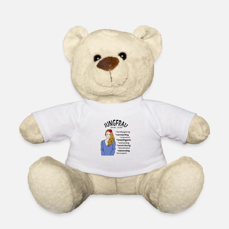 Sternzeichen Jungfrau - Teddy - Weiß