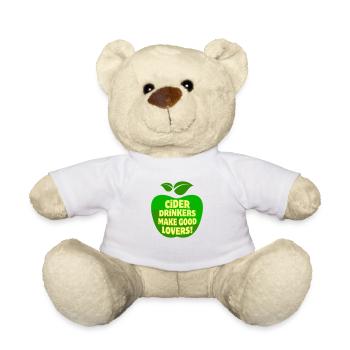 Cider Drinkers make good Lovers Apfelwein Cidre - Teddy Bear - white - Front
