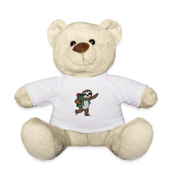 Wandern Faultier Lustig Wanderer - Teddy - Weiß - Vorne