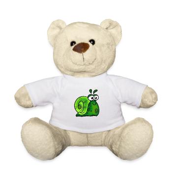 Fröhliche Schnecke - Teddy - Weiß - Vorne