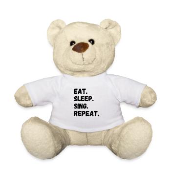 Eat Sleep Sing Repeat - Teddy - Weiß - Vorne