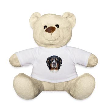 Berner Sennenhund Bernois Hund Polygon Geschenk - Teddy - Weiß - Vorne