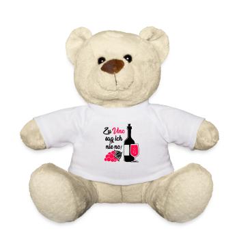 I never say no to Vino! - Teddy Bear - white - Front