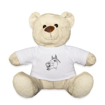 Lachendes Pferd - Teddy - Weiß - Vorne