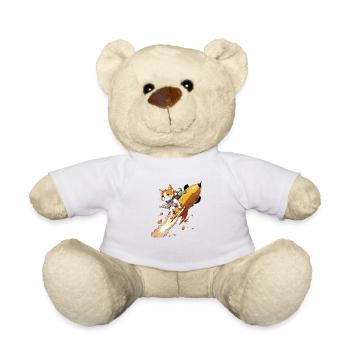 Kriko the astronaut cat - Teddy Bear - white - Front