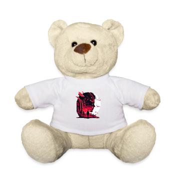 Sci-Fi vision of the future in a gloomy world - Teddy Bear - white - Front
