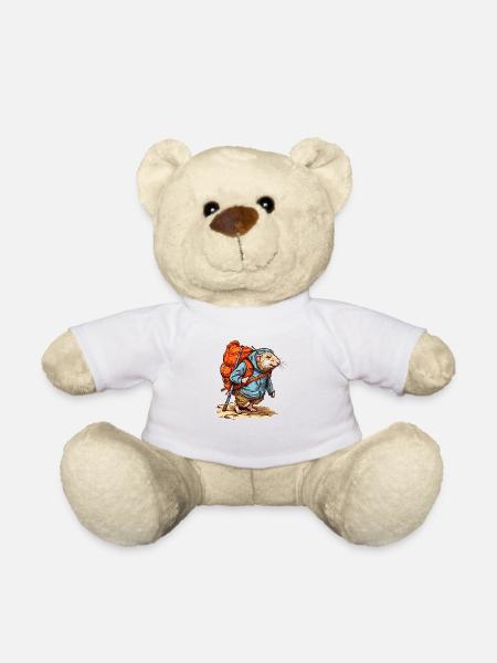 Le rat-taupe part en randonnée - Nounours - blanc