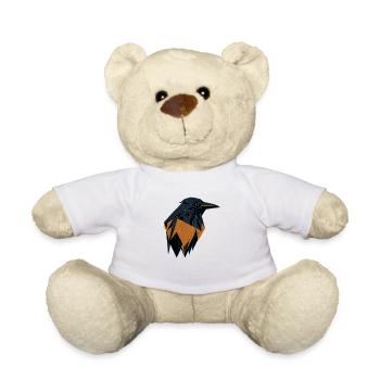 Geometric Raven - Teddy Bear - white - Front