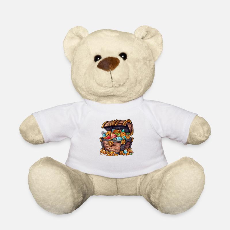 Eine Schatztruhe - Teddy - Weiß