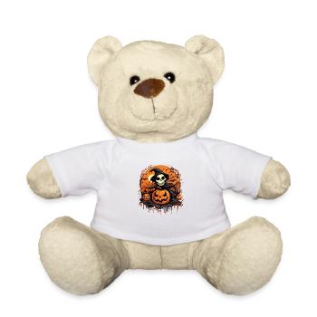 Halloween Skeleton Pumpkin - Teddy Bear - white - Front