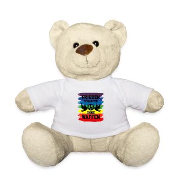 Frieden schaffen - Teddy - Weiß - Vorne