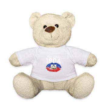 Haiti Haitian Flag Ayiti Haitian I Gift - Teddy Bear - white - Front