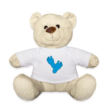 Baby Feet Boy - Teddy Bear - white - Front