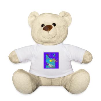 Motif Ciel Violet - Nounours - blanc - Devant