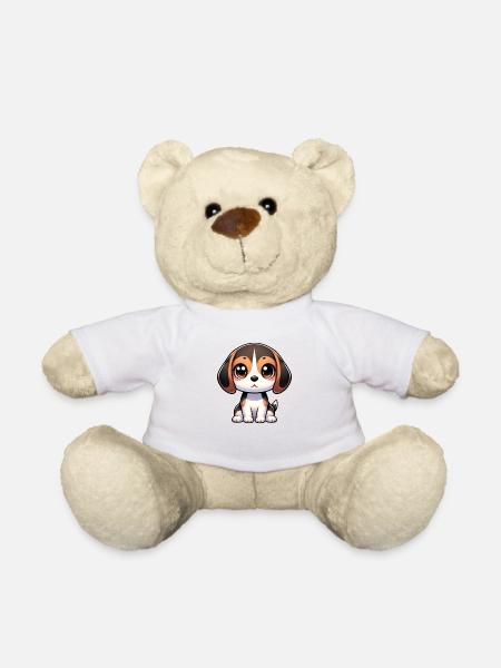 Illustration numérique de mignon Beagle - Nounours - blanc