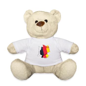 Germany Flag on the Germany Map EN - Teddy Bear - white - Front