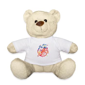 animal beast wildlife animal species art forest flora - Teddy Bear - white - Front