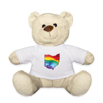 Ohio (États-Unis) | Drapeau réel | LGBTQIA+ - Nounours - blanc - Devant