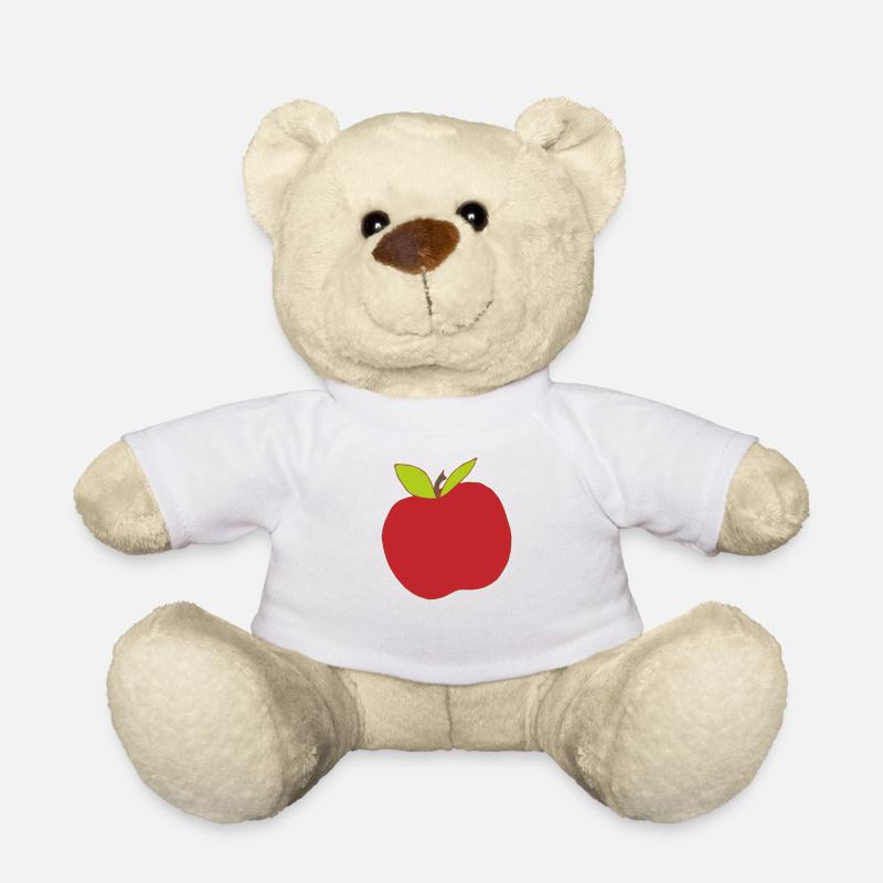 apfel rot - Teddy - Weiß