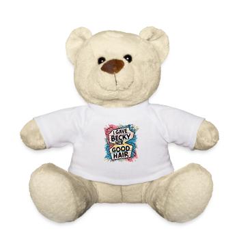 Fierté d’une coiffeuse – « J’ai donné à Becky ses beaux cheveux - Nounours - blanc - Devant