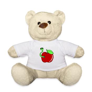 Worm Apple Sunglasses - Teddy Bear - white - Front
