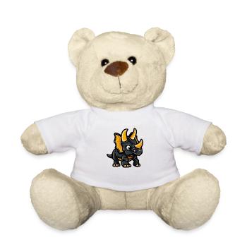 Dinosaure tricératops Bande dessinée - Nounours - blanc - Devant