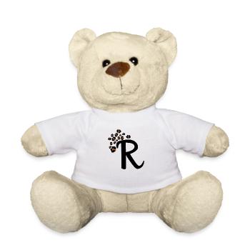 Lettre r motifs léopard - Nounours - blanc - Devant