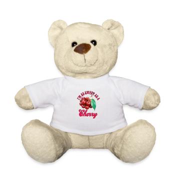 Je suis doux comme une cerise - Nounours - blanc - Devant