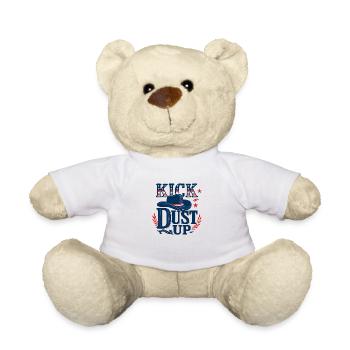 Kick Dust Up Cowboy - Western - Country - Teddy Bear - white - Front